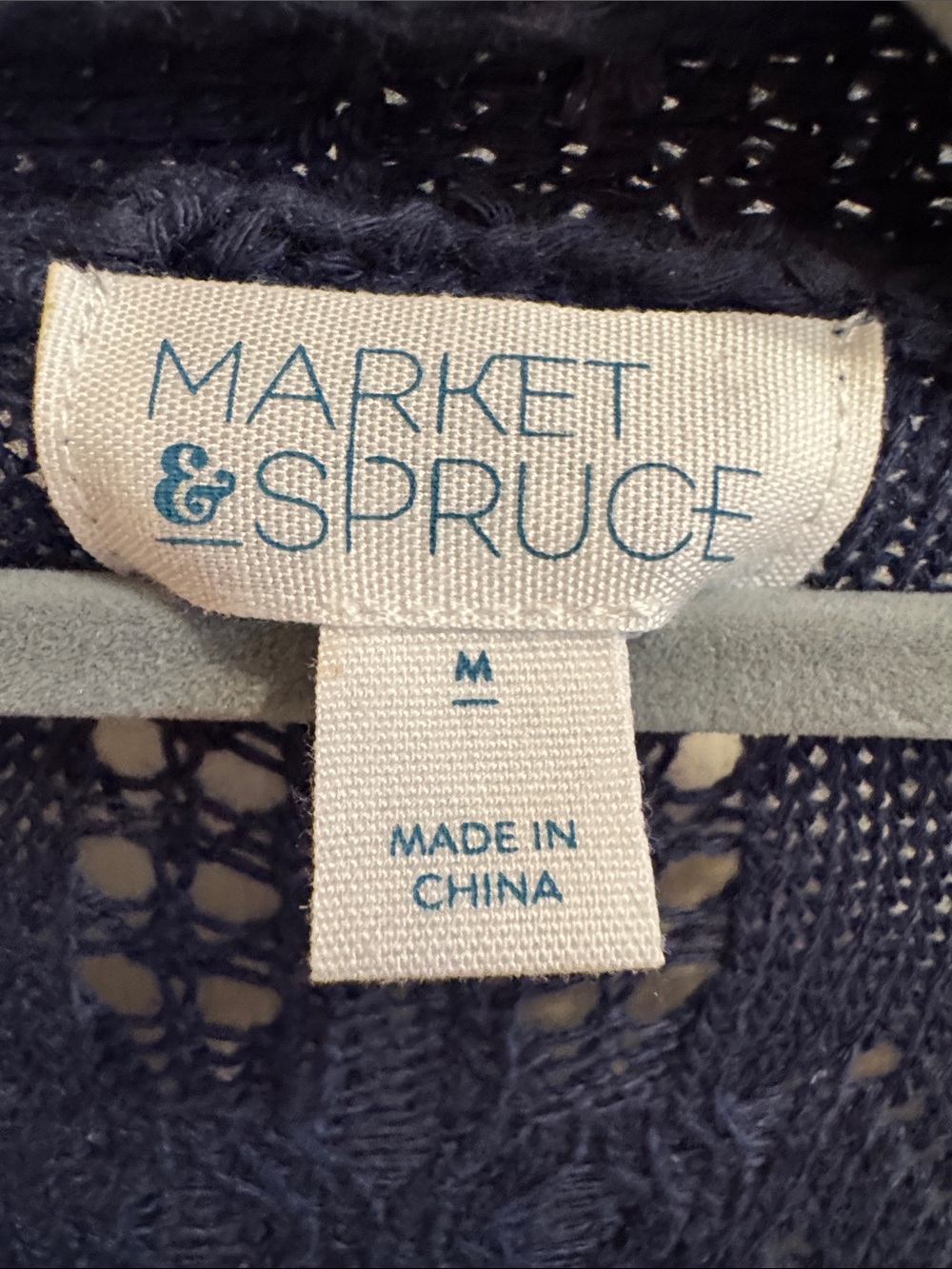 Like New Market & Spruce Navy Open-Front Knit Long Cardigan - Picture 2 of 6